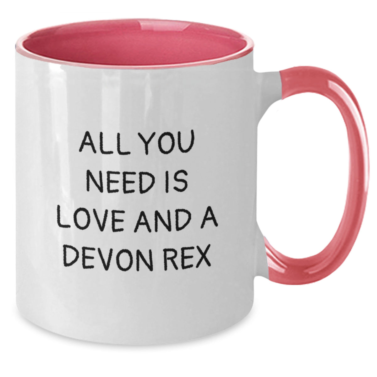 Funny Gifts from Friends for Devon Rex Cat Lovers - Two Tone Coffee Mug - 'All You Need Is Love And A Devon Rex' Christmas Unique Gift for Men and Women - Additional