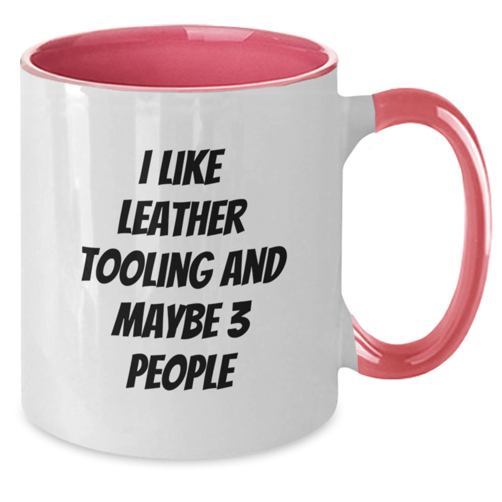 Funny Leather Tooling Quote Gifts from Men for Women Valentine's Unique Two Tone Coffee Mug, Black and White - Additional