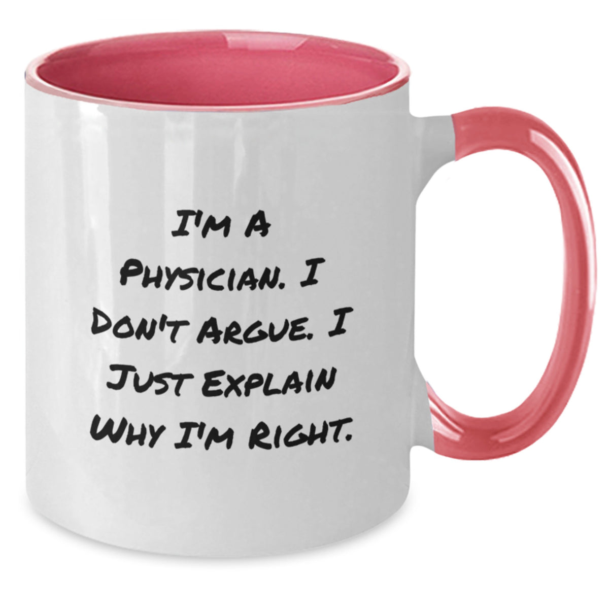 Funny Gifts from Men for Physicians, Two Tone Coffee Mug, Valentine's Unique Gifts from Family - Additional