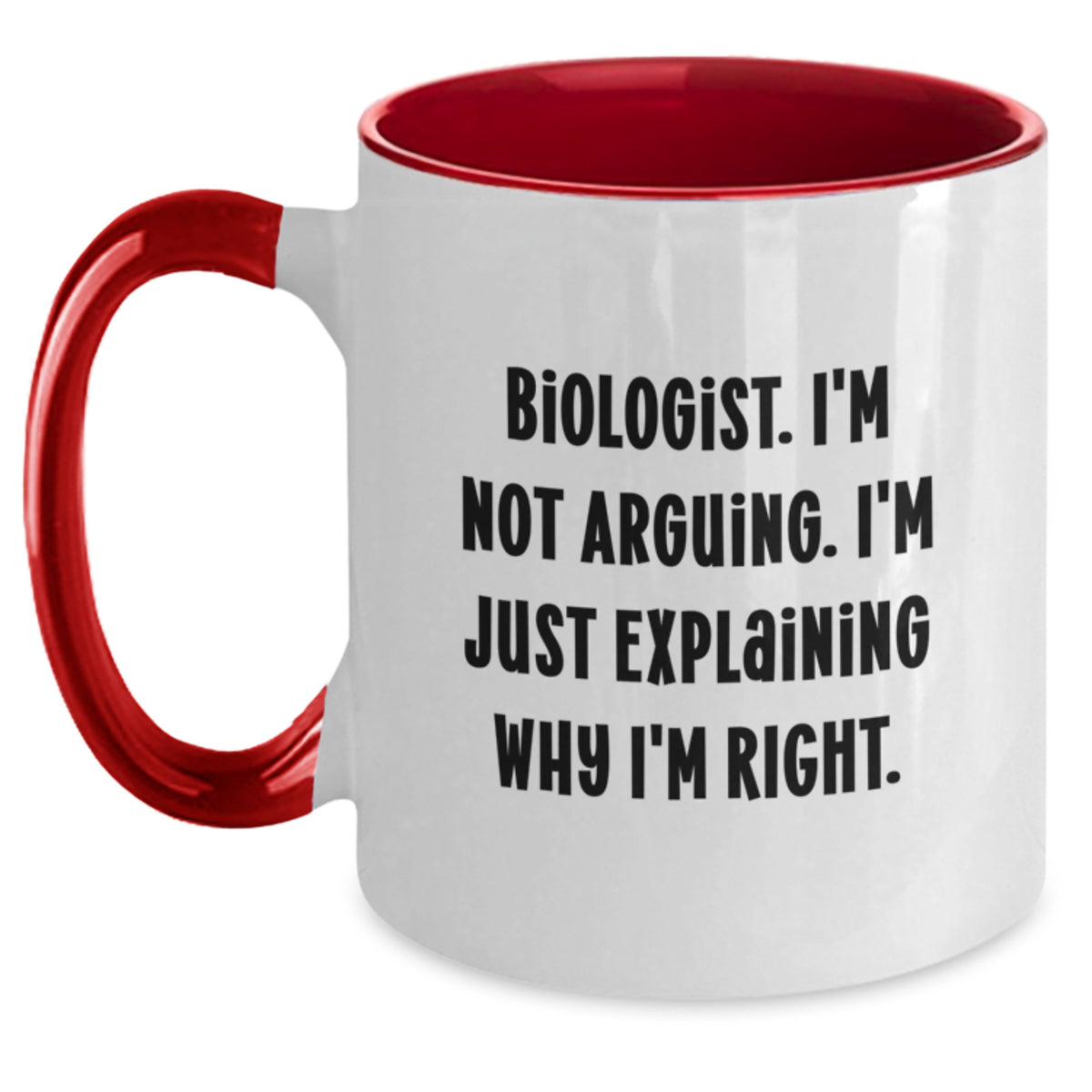 Christmas Gift for Her - Assertive Biologist Two Tone Coffee Mug Present - Main