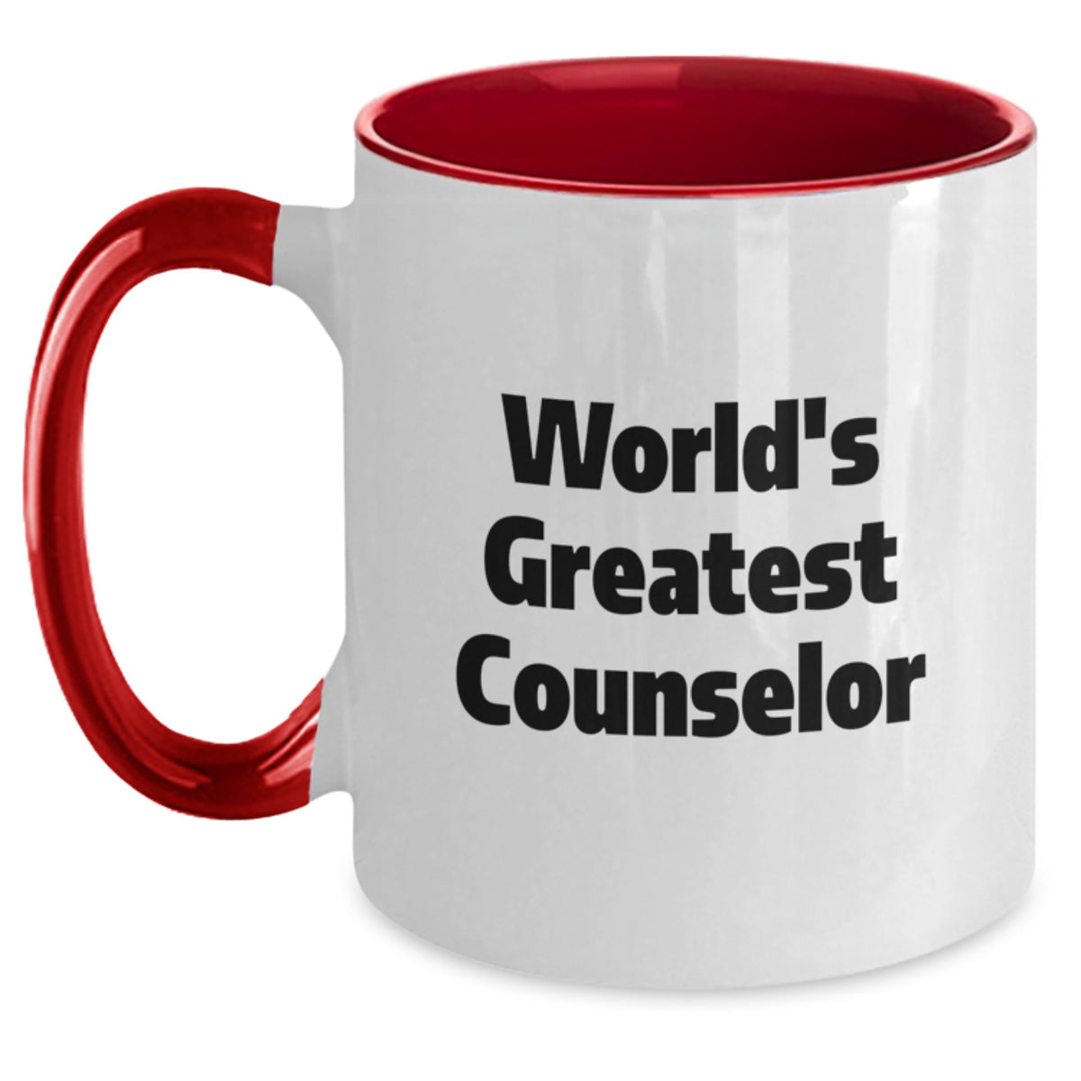 Gifts from Friends for the World's Greatest Counselor Funny Inspirational Mugs, Two Tone Coffee Mug Graduation Unique Gifts - Main