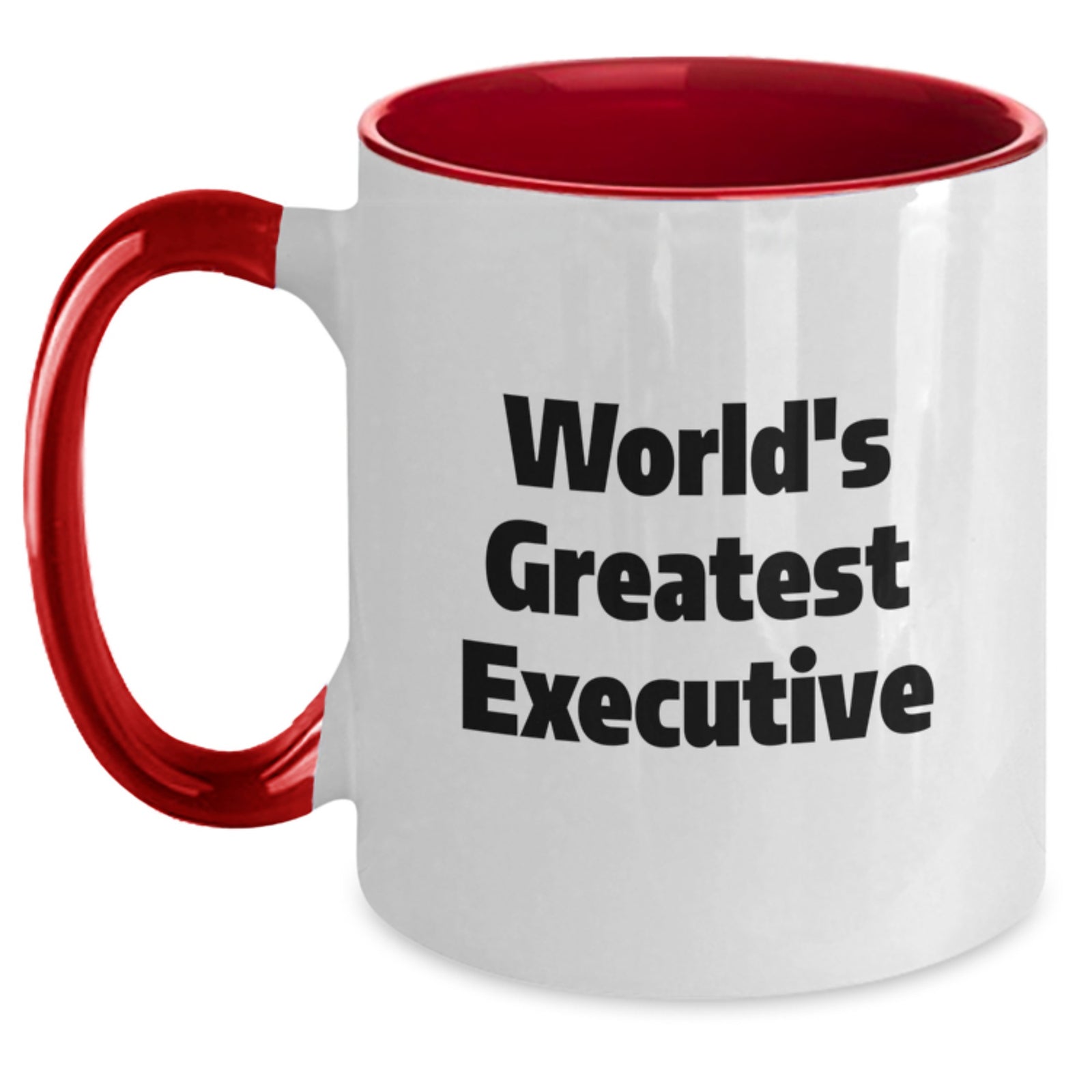 World's Greatest Executive Funny Two Tone Coffee Mug Gifts for Executive from Friends and Family on Birthday - Main