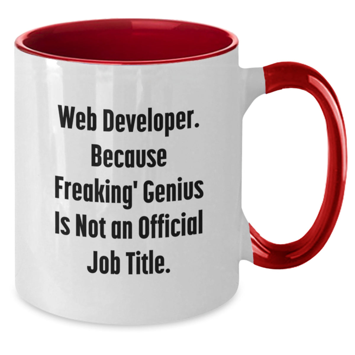 Web Developer Two Tone Coffee Mug Keepsake for Him Graduation Gift Black - Additional