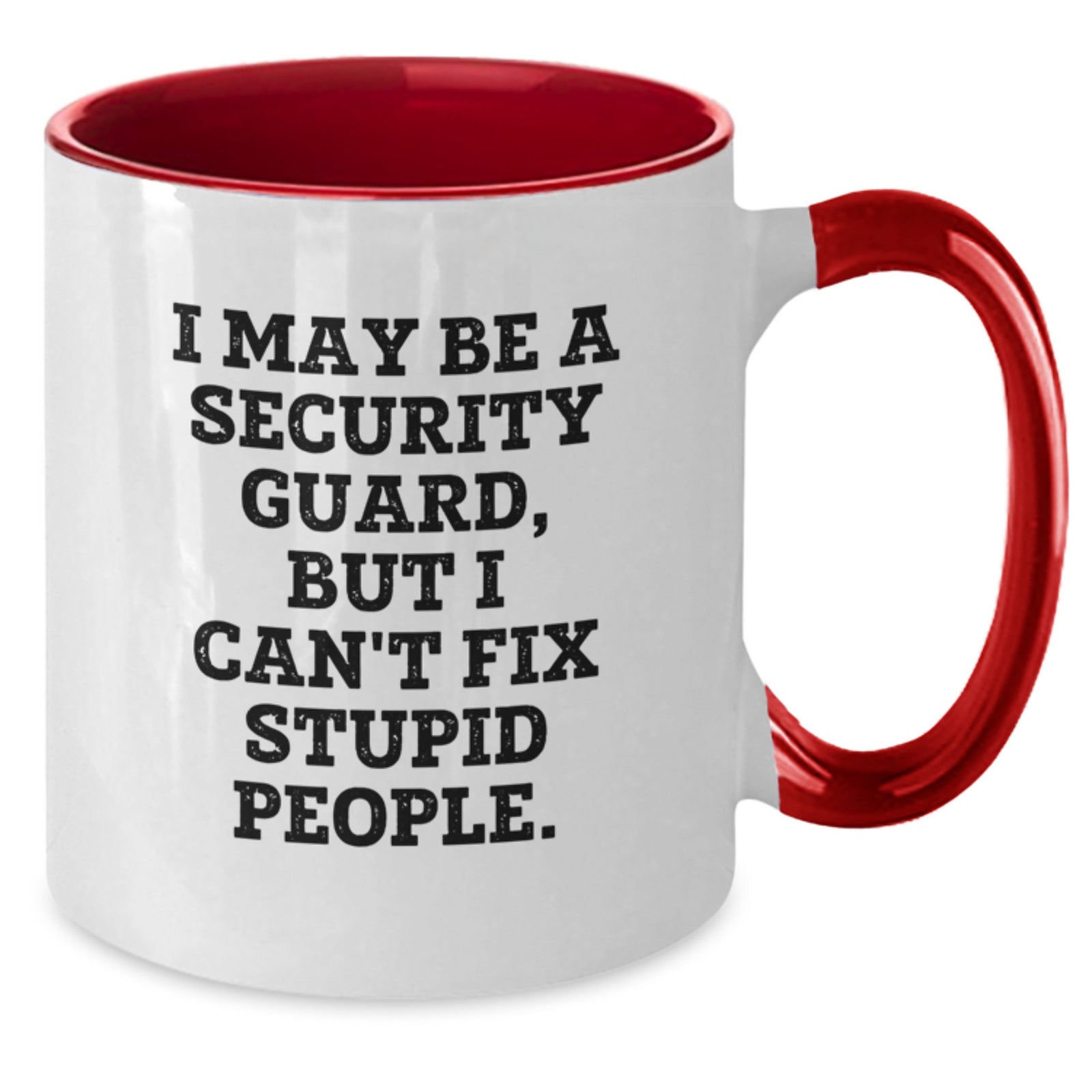 Security Guard Keepsake Coffee Mug for Him Red and White Christmas Gift - Additional
