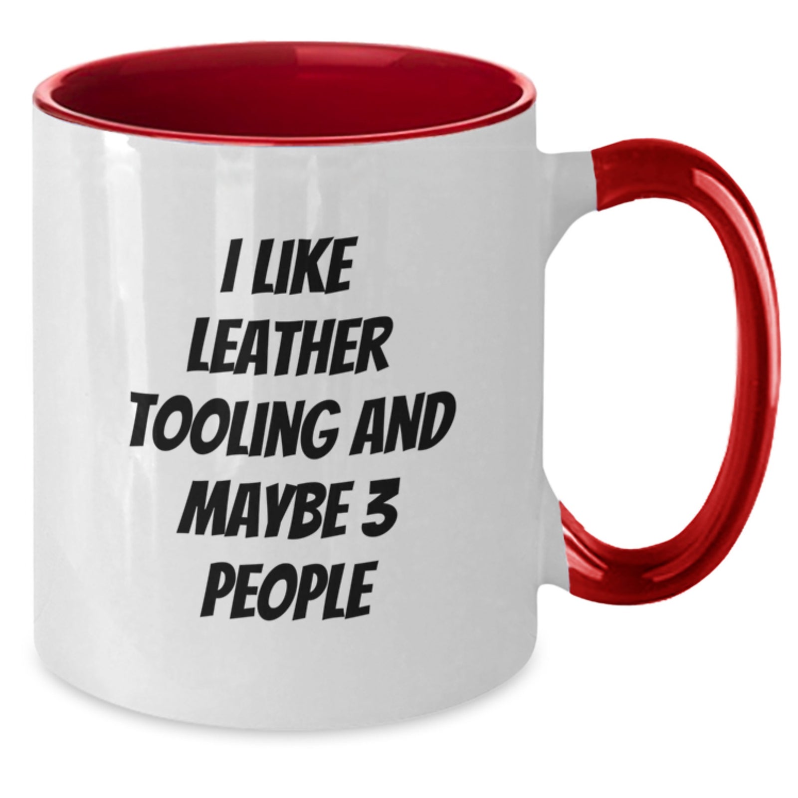 Funny Leather Tooling Quote Gifts from Men for Women Valentine's Unique Two Tone Coffee Mug, Black and White - Additional