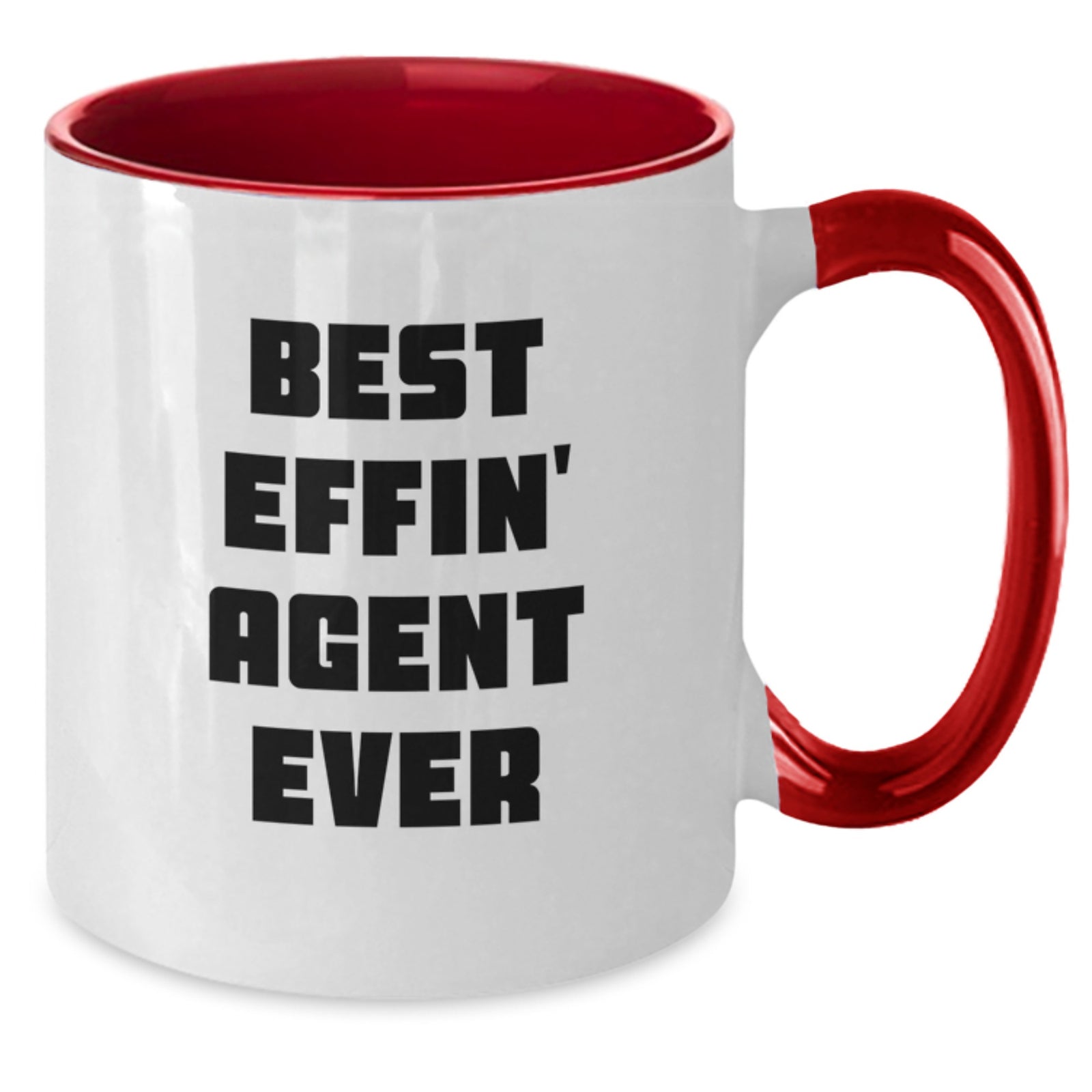 Funny Agent Gifts from Men, Women, Friends, Coworkers, Family, Best Effin' Agent Ever Two Tone Coffee Mug for Agent, Men, Women, Friends, Coworkers, Family Graduation Unique Gifts - Additional