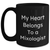 Funny Mixologist Gifts from Men, Unique Black Coffee Mugs for Him, 'My Heart Belongs To A Mixologist', Father's Day Unique Gifts - Main