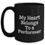 Funny Performer Gifts from Men for Dad's Heart - 'My Heart Belongs To A Performer' Black Coffee Mug - Main