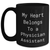 Funny Physician Assistant Gifts from Men to Men, 'My Heart Belongs To A Physician Assistant' Black Coffee Mug for Father's Day - Main