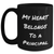 Funny Principal Gifts for Him from Family - My Heart Belongs To A Principal Black Coffee Mug for Father's Day - Main