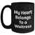 Funny Waitress Gifts from Men for Father's Day - My Heart Belongs To A Waitress Black Coffee Mug - Main