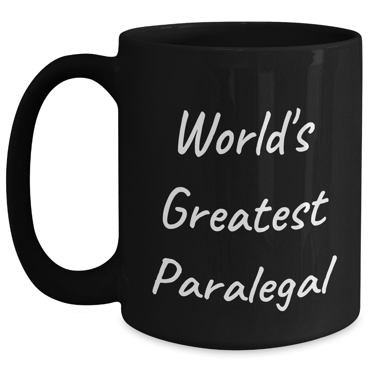 Funny Paralegal Gifts from Friends and Family, World's Greatest Paralegal Black Coffee Mug for Mother's Day, 11oz or 15oz Microwave and Dishwasher Safe - Main