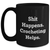Funny Crocheting Gifts for Men, 'Shit Happens. Crocheting Helps.' Black Coffee Mug, Gifts from Men for Father's Day - Main