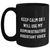 Funny Administrative Assistant Gifts from Mom, Unique Black Coffee Mugs for Her, Keep Calm Or I Will Use My Voice - Main