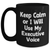 Executive Gifts from Coworkers - Funny Black Coffee Mug for Dad's Special Day - 'Keep Calm Or I Will Use My Executive Voice' - Main