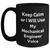 Mechanical Engineer Gifts from Friends - Keep Calm Or I Will Use My Mechanical Engineer Voice, Funny Black Coffee Mug for Mother's Day, 11oz or 15oz - Main