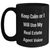 Funny Real Estate Agent Gifts from Friends and Family - Keep Calm Or I Will Use My Real Estate Agent Voice Black Coffee Mugs for Dad on Father's Day - Main