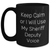 Funny Sheriff Deputy Gifts from Men, Gifts for Sheriff Deputy - Keep Calm Or I Will Use My Sheriff Deputy Voice Quote, Black Coffee Mug for Mother's Day - Main