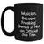 Musician Gifts from Friends, 'Musician. Because Freaking genius Is Not An Official Job Title.' Funny Black Coffee Mug, Father's Day Unique Gifts for Musician - Main