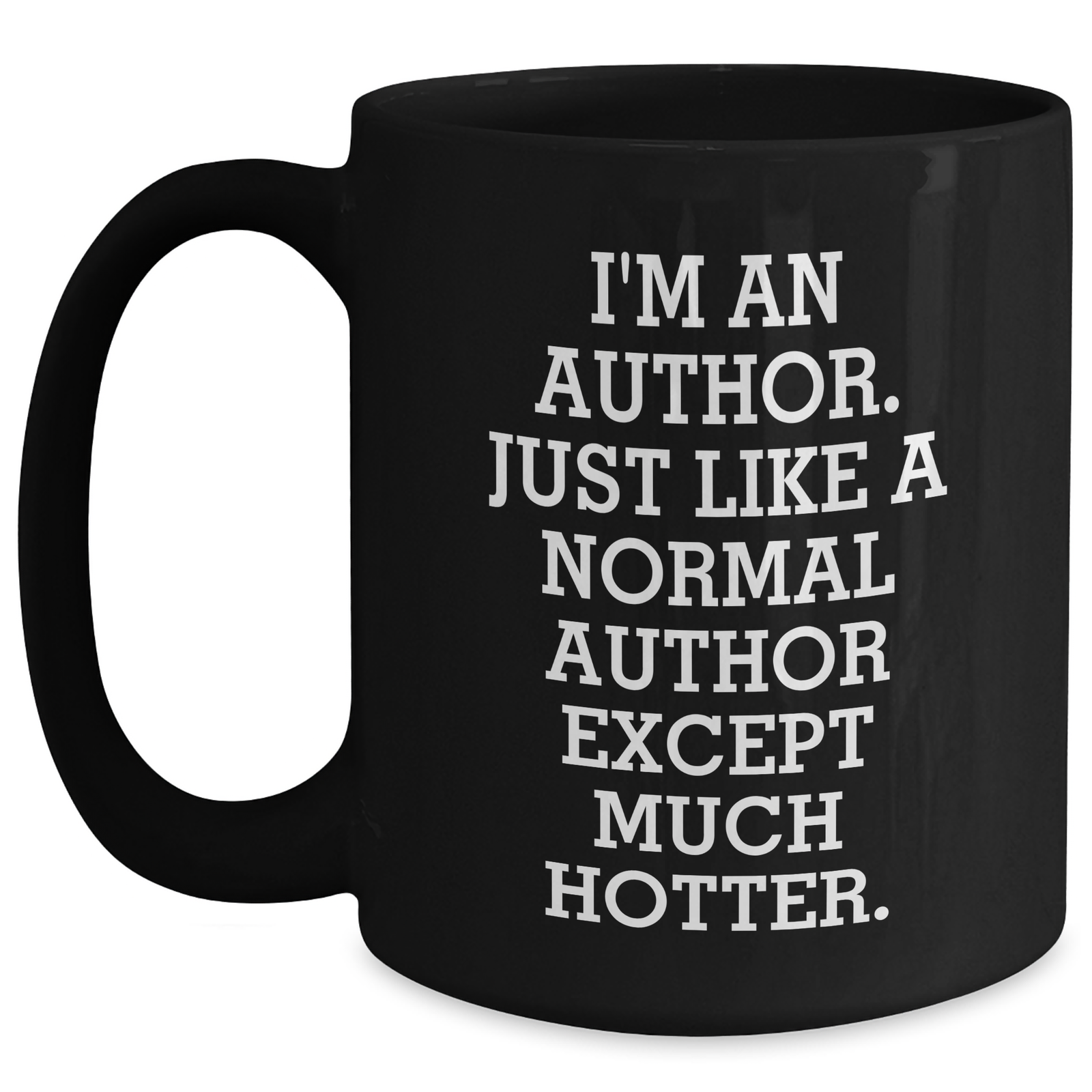 Author Gifts, Funny Quote, Black Coffee Mug, Father's Day Unique Gifts from Men to Author - Main