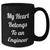Funny Engineer Gifts, My Heart Belongs To An Engineer Black Coffee Mug, Unique Father's Day Unique Gifts for Men from Family - Additional