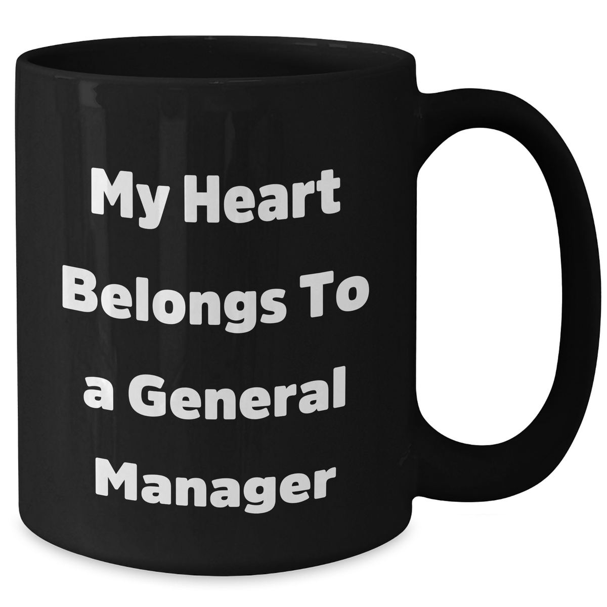 Funny General Manager Gifts, My Heart Belongs To A General Manager, Black Coffee Mug for Men, Unique Father's Day Unique Gifts from Family, Friends, Coworkers - Additional