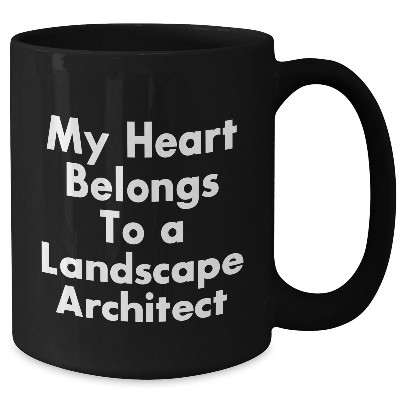 Funny Landscape Architect Gifts from Men to My Heart Belongs To A Landscape Architect, Black Coffee Mug for Father's Day, Unique Gifts for Him - Additional