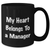 Funny Quote Manager Black Coffee Mugs Gifts for Her from Family, Unique Mom's Day Present, 'My Heart Belongs To A Manager' Mug - Additional