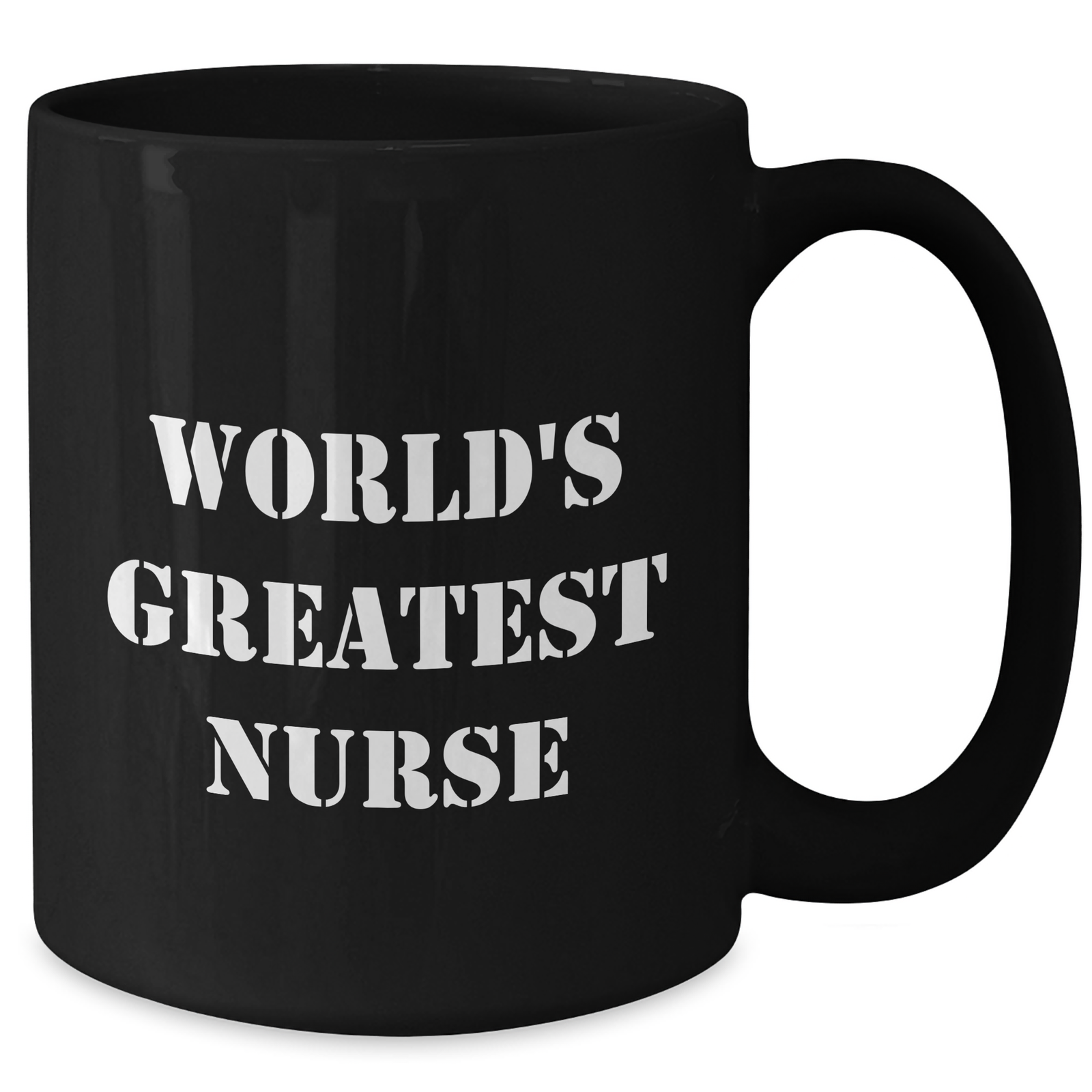 Funny Nurse Gifts from Men - 'World's Greatest Nurse' Black Coffee Mug, Black, 11oz or 15oz, Microwave and Dishwasher Safe, Unique Mother's Day Unique Gifts for Nurses - Additional