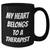 Funny Therapist Gifts from Men to Men - My Heart Belongs To A Therapist, Black Coffee Mug for Father's Day - Additional