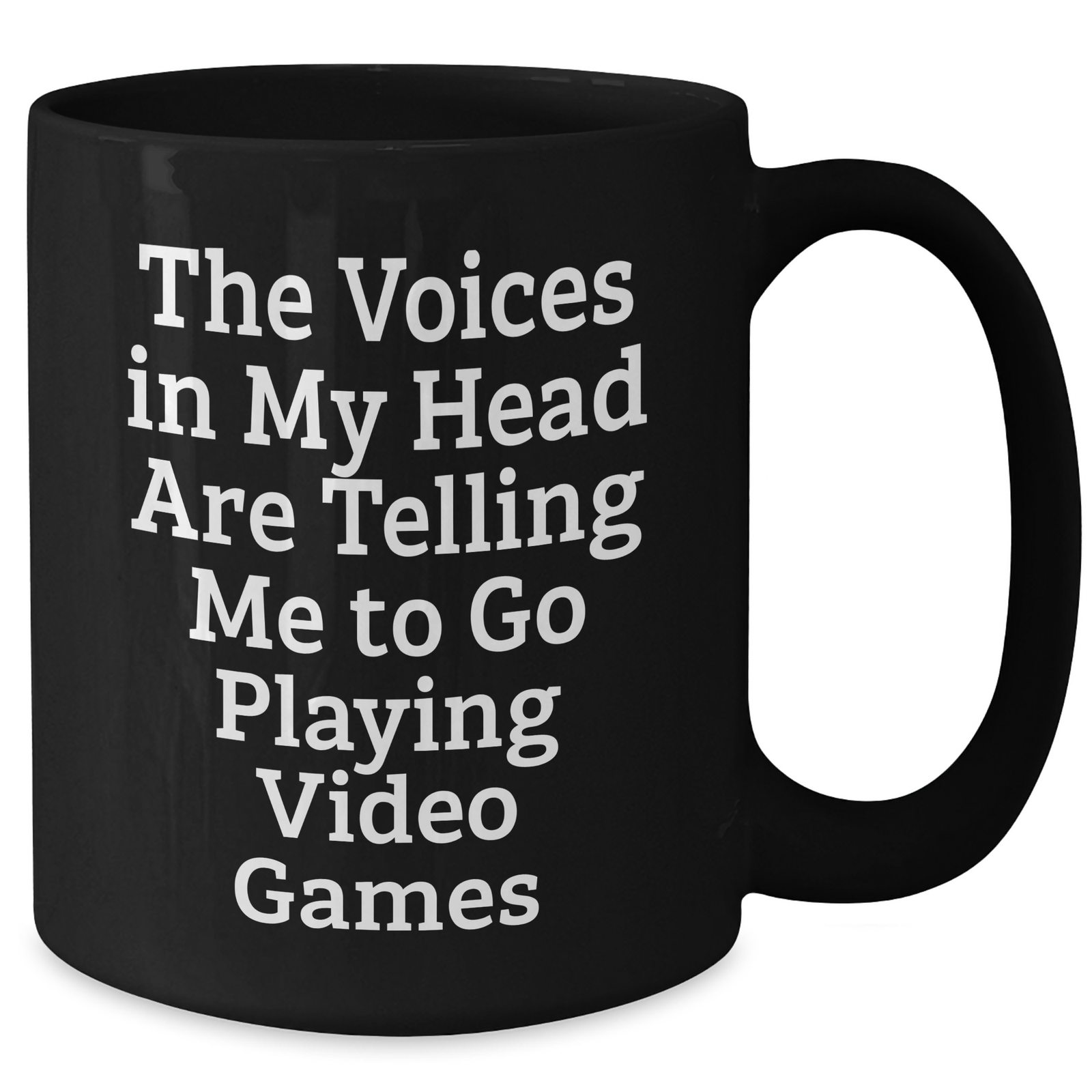 Funny Playing Video Games Gifts for Men from Dad - 'The Voices In My Head Are Telling Me To Go Playing Video Games' Black Coffee Mug, Father's Day Unique Gifts - Additional
