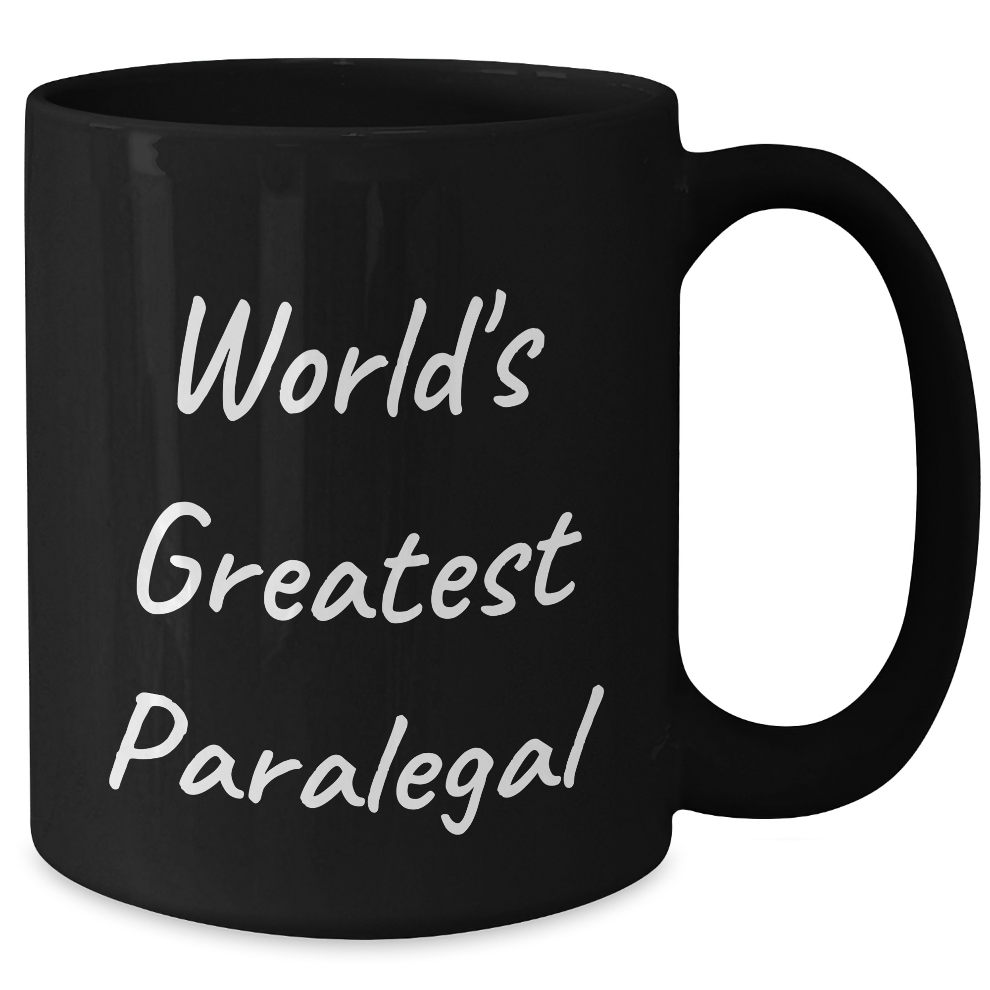 Funny Paralegal Gifts from Friends and Family, World's Greatest Paralegal Black Coffee Mug for Mother's Day, 11oz or 15oz Microwave and Dishwasher Safe - Additional
