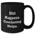 Funny Crocheting Gifts for Men, 'Shit Happens. Crocheting Helps.' Black Coffee Mug, Gifts from Men for Father's Day - Additional