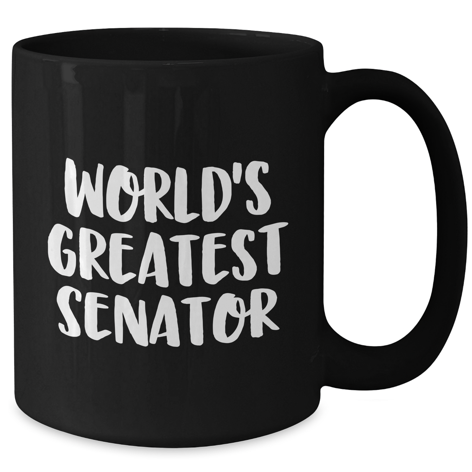 Senator Gifts for Her - Funny 'World's Greatest Senator' Quote Black Coffee Mug, Microwave and Dishwasher Safe, Perfect for Mother's Day - Additional