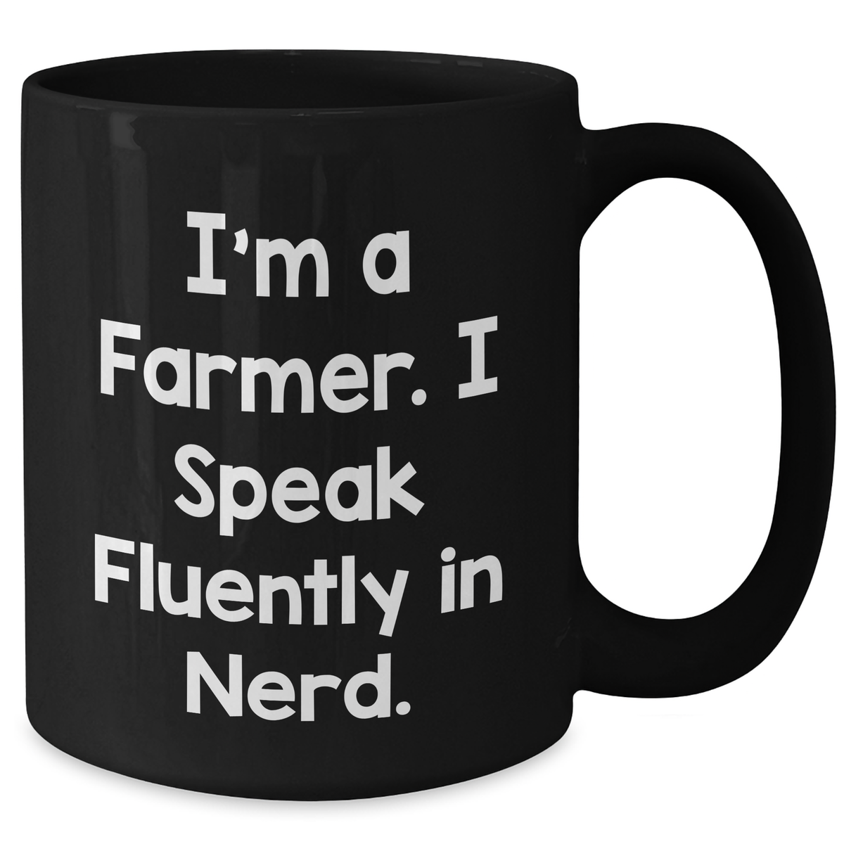 Funny Farmer Gift Ideas - Black Coffee Mug for Men, Funny Quote 'I'm A Farmer. I Speak Fluently In genius.' - Gifts from Family to Father's Day Unique Gifts - Additional