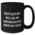 Funny Administrative Assistant Gifts from Mom, Unique Black Coffee Mugs for Her, Keep Calm Or I Will Use My Voice - Additional