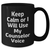 Funny Counselor Gifts for Men - Keep Calm Or I Will Use My Counselor Voice Black Coffee Mug, Gifts from Mom, Unique Father's Day Unique Gifts for Dad - Additional