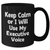 Executive Gifts from Coworkers - Funny Black Coffee Mug for Dad's Special Day - 'Keep Calm Or I Will Use My Executive Voice' - Additional