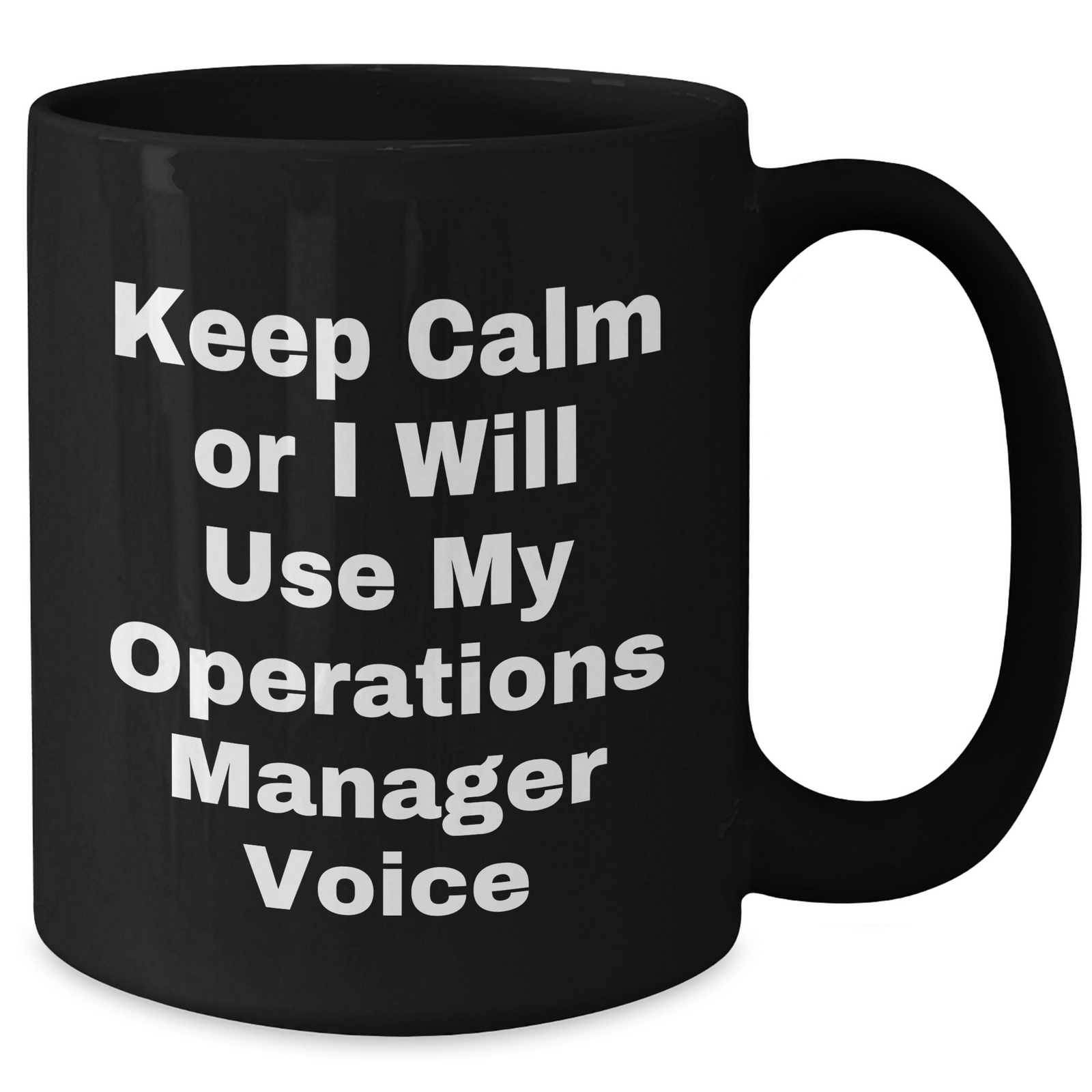 Funny Operations Manager Gifts, Black Coffee Mug for Her, 'Keep Calm Or I Will Use My Operations Manager Voice' Mother's Day Unique Gifts from Women, For Operations Manager Women, Funny Office Mugs - Additional