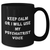 Funny Psychiatrist Gifts, Keep Calm Or I Will Use My Psychiatrist Voice Black Coffee Mug for Mom, Gifts from Men, Unique Mother's Day Unique Gifts for Women - Additional