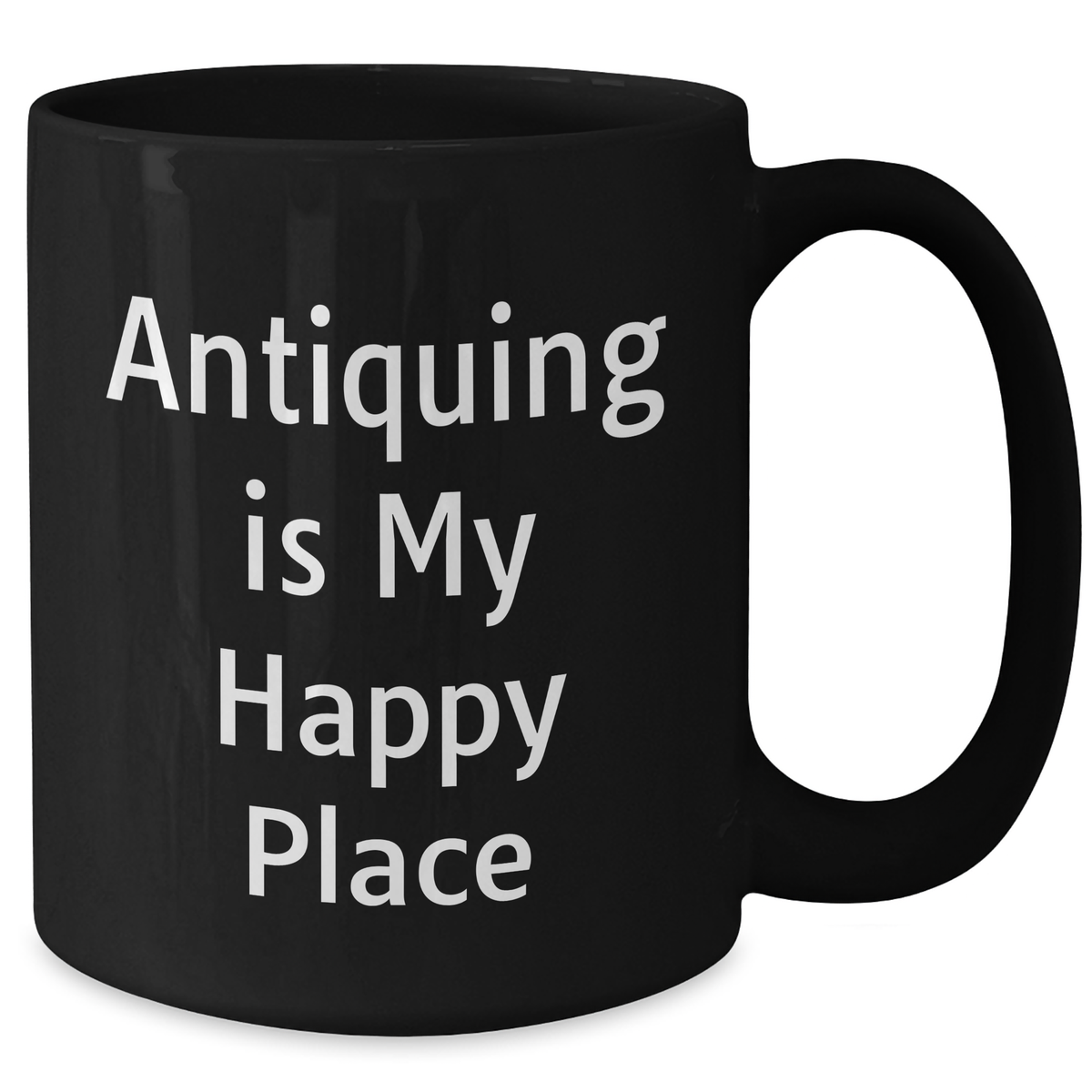 Antiquing Enthusiasts' Delight, Funny Quote Gifts from Family for Father's Day, Black Coffee Mug - Additional