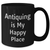 Antiquing Enthusiasts' Delight, Funny Quote Gifts from Family for Father's Day, Black Coffee Mug - Additional