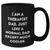 Therapist Dad Gifts, Black Coffee Mug, Funny Quote, Father's Day Unique Gifts from Men to Therapist - Additional