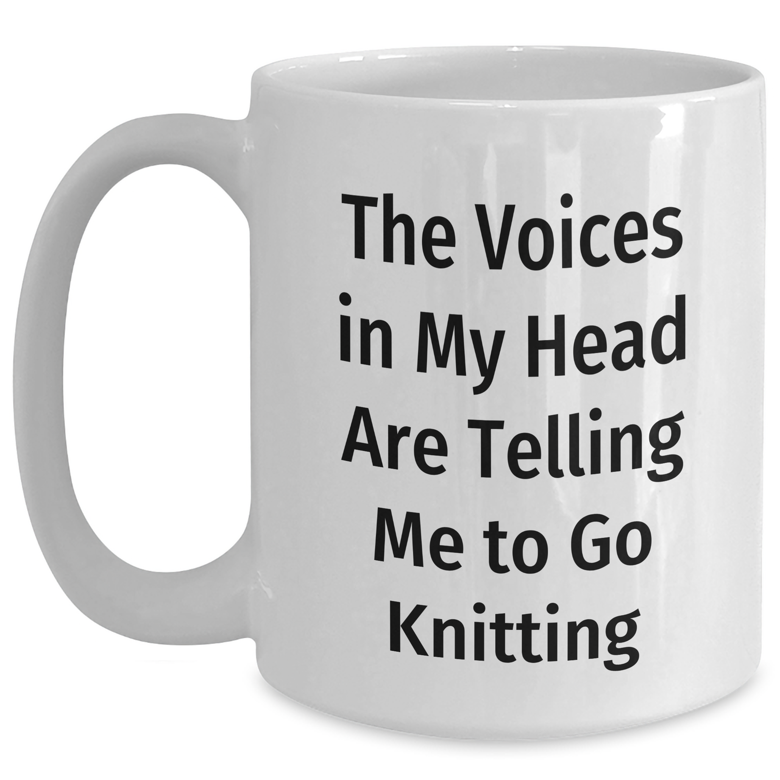 Knitting Humor Gifts from Friends - Funny Quote White Coffee Mug, Perfect Knitting Gifts for Knitting Enthusiasts on Father's Day, Gifts from Men to Knitting Lovers - Main