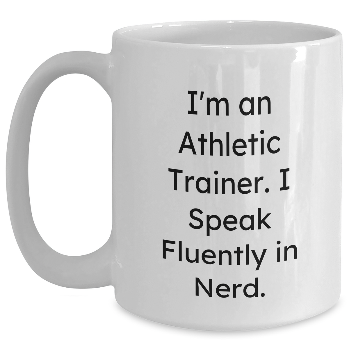 Athletic Trainer Gifts from Men, Funny Mug for Dad's geniusiness, White Coffee Mug for Father's Day, 'I Speak Fluently In genius', Unique - Main