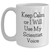 Scientist Humor Gifts from Friends for Mother's Day White Coffee Mug - Keep Calm Or I Will Use My Scientist Voice - Main