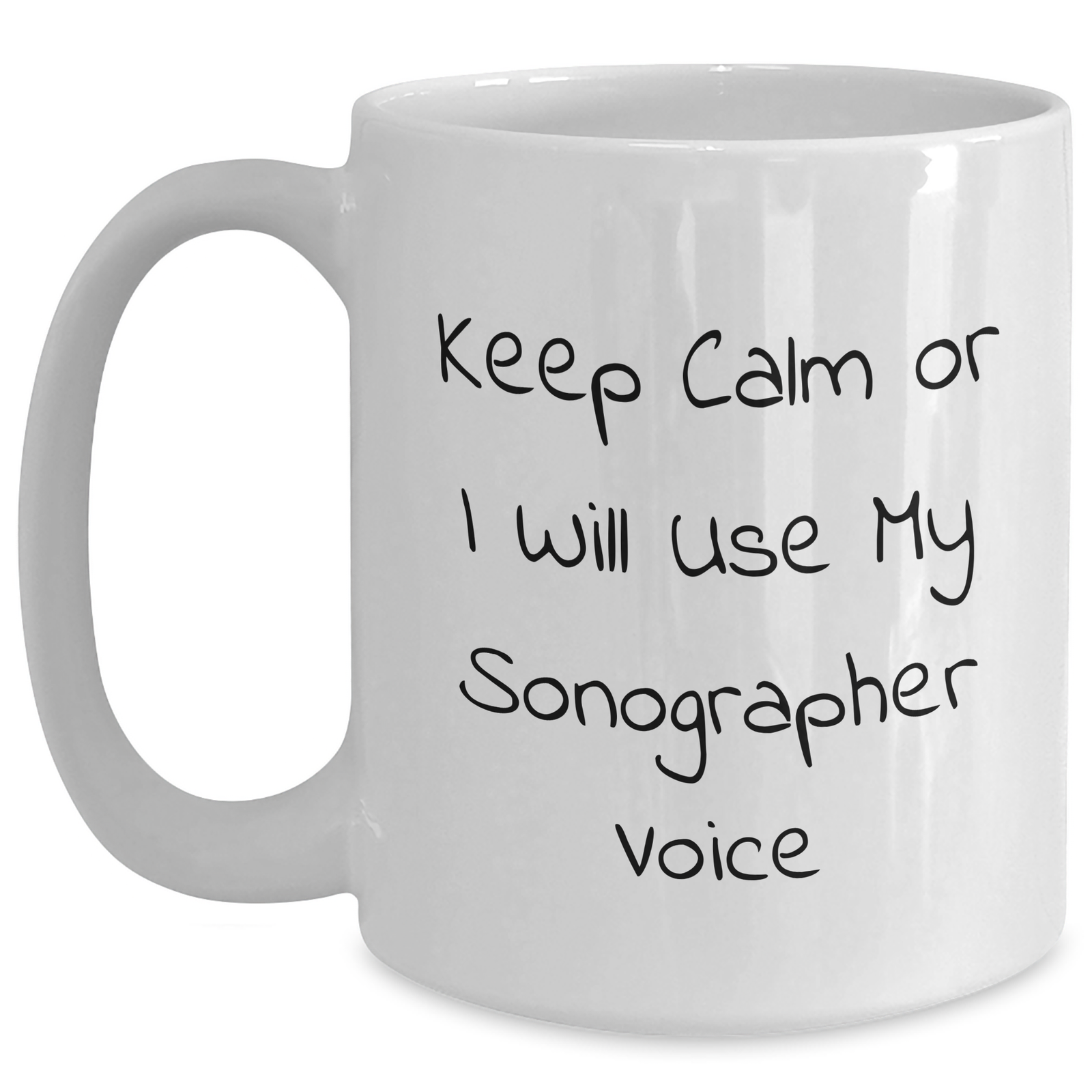Sonographer Humor Gifts from Friends for Father's Day Unique White Coffee Mug - Main