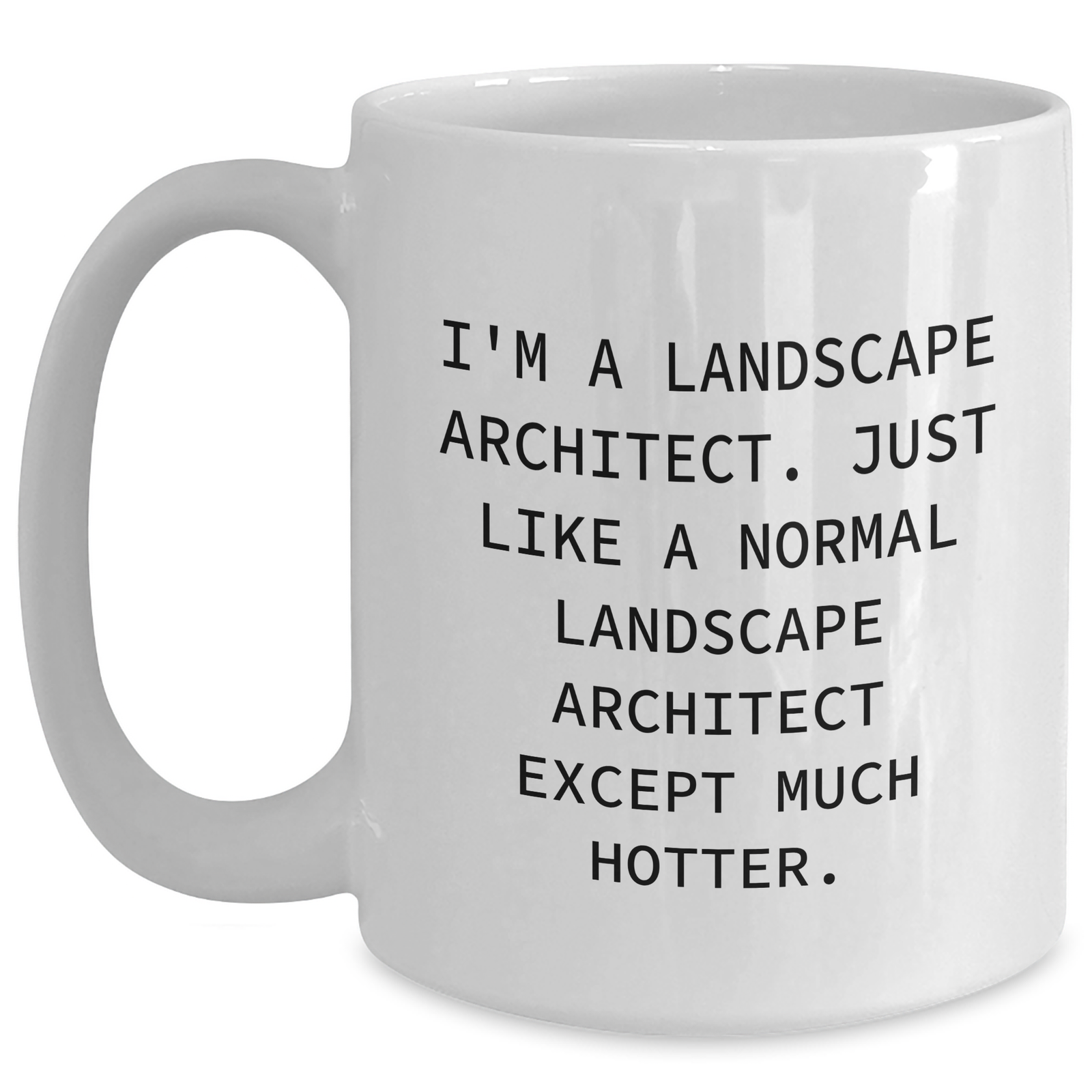 Funny Landscape Architect Gifts, I'm A Landscape Architect, Much Hotter White Coffee Mug for Father's Day Unique Gifts from Family or Friends - Main