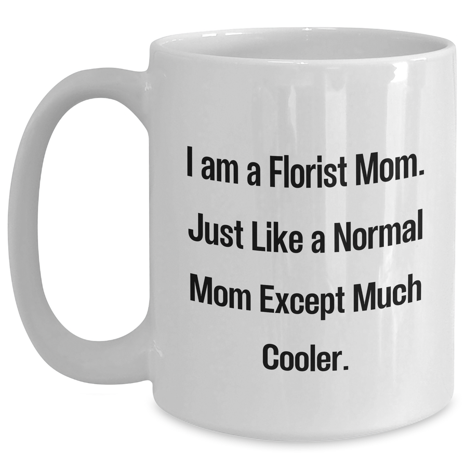 Funny Florist Mom Gifts for Dad on Father's Day - White Coffee Mug, 11oz or 15oz, Ceramic, Microwave & Dishwasher Safe Gifts from Mom to Dad - Main