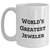 Funny Jeweler Gifts from Men to World's Greatest Jeweler, White Coffee Mug for Mother's Day - Main